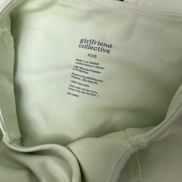 Girlfriend Collective Size XXS Green Leggings Spring Juniors Tween Activewear - Picture 7 of 11